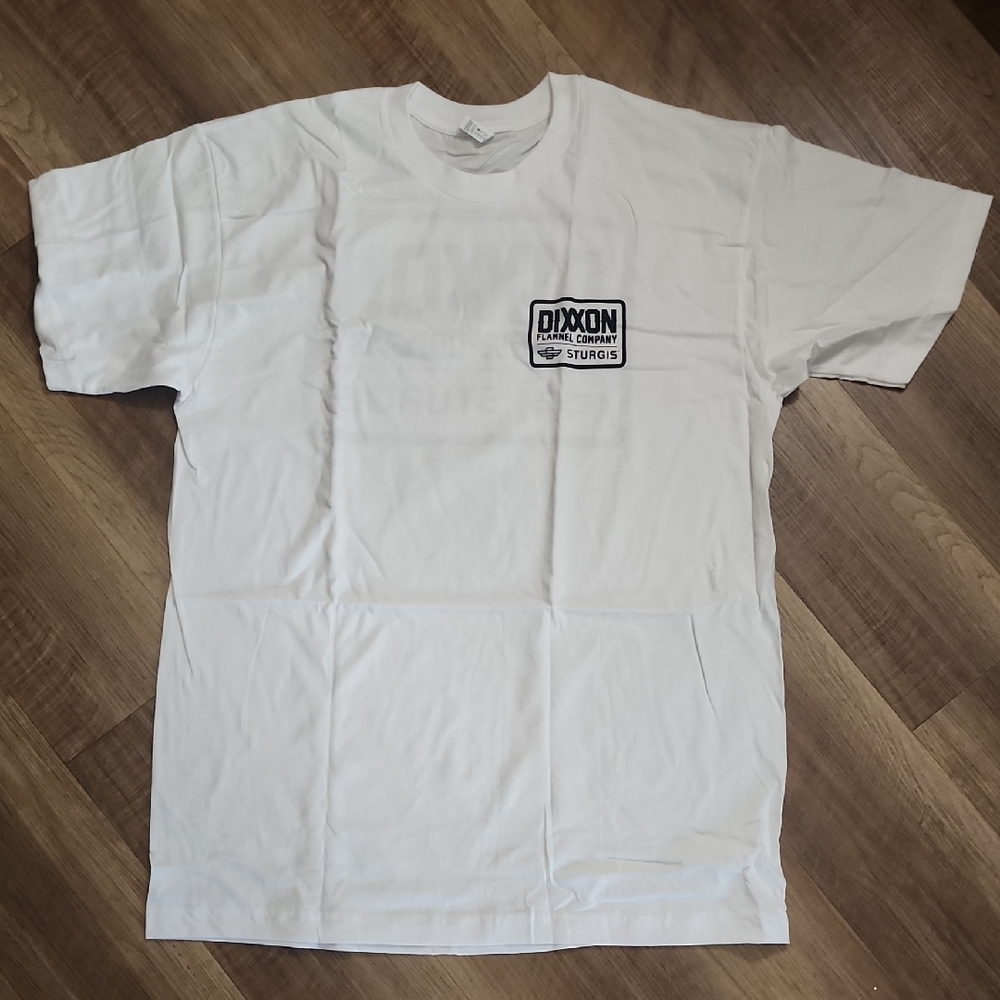 Dixxon Sturgis Motorcycle Rally White Logo Tee NWOT